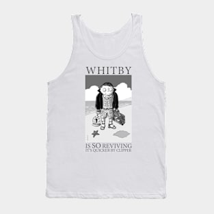 Vampire Dracula Travels To Whitby Beach For Halloween Tank Top